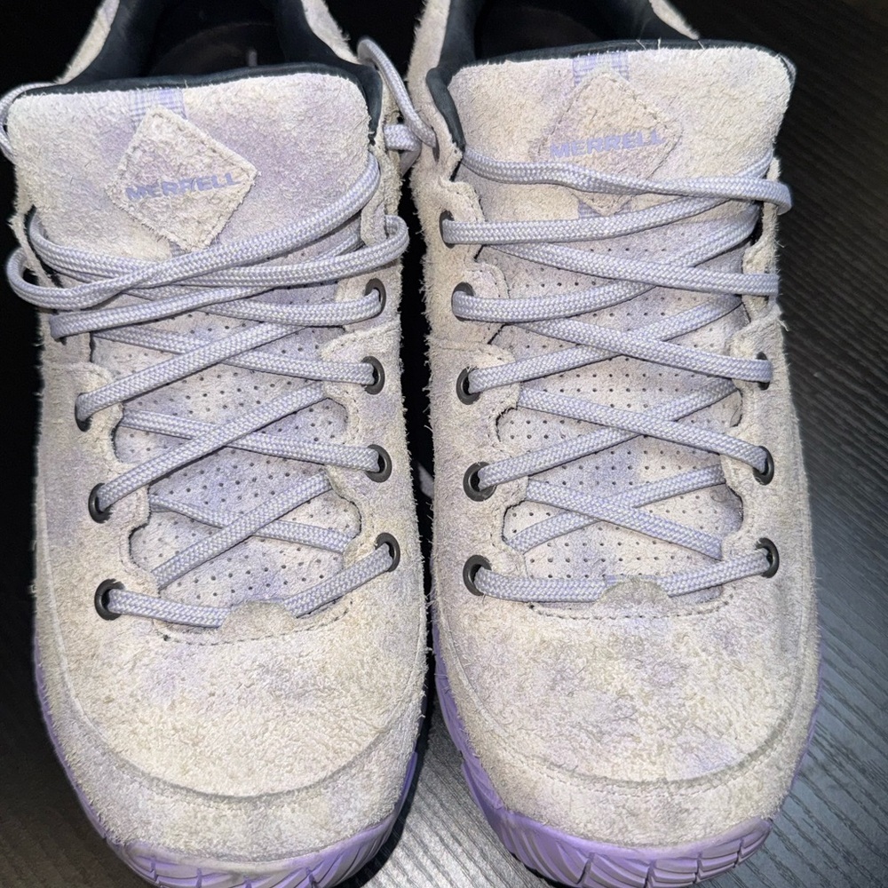 Merrell x Vibram Suede Trail Shoes – Light Gray / Lavender Sole (Men’s 8.5)